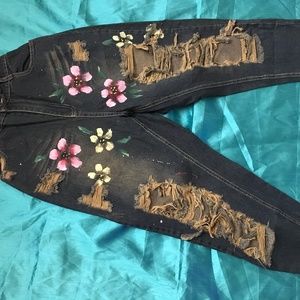 Painted Cropped pants
